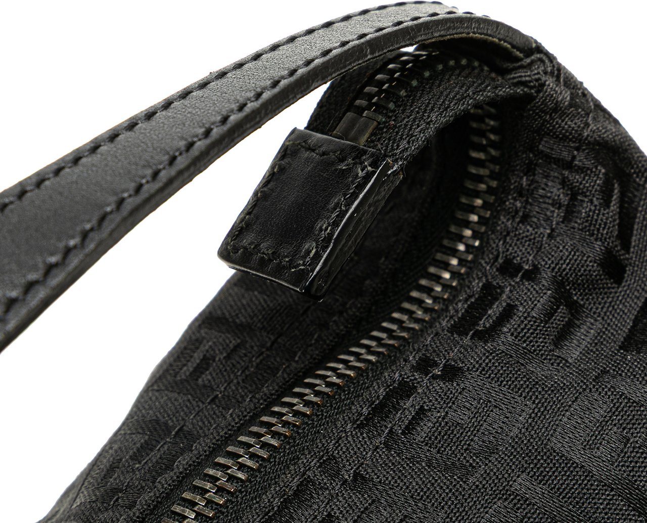 Fendi Zucchino Canvas Handbag Zwart