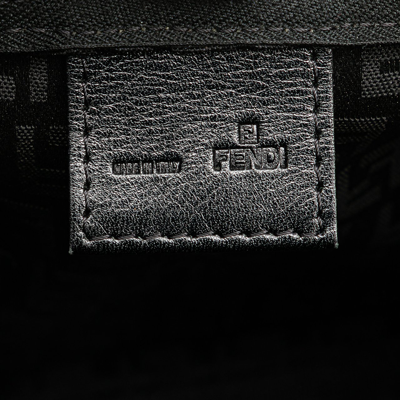 Fendi Zucchino Canvas Handbag Zwart