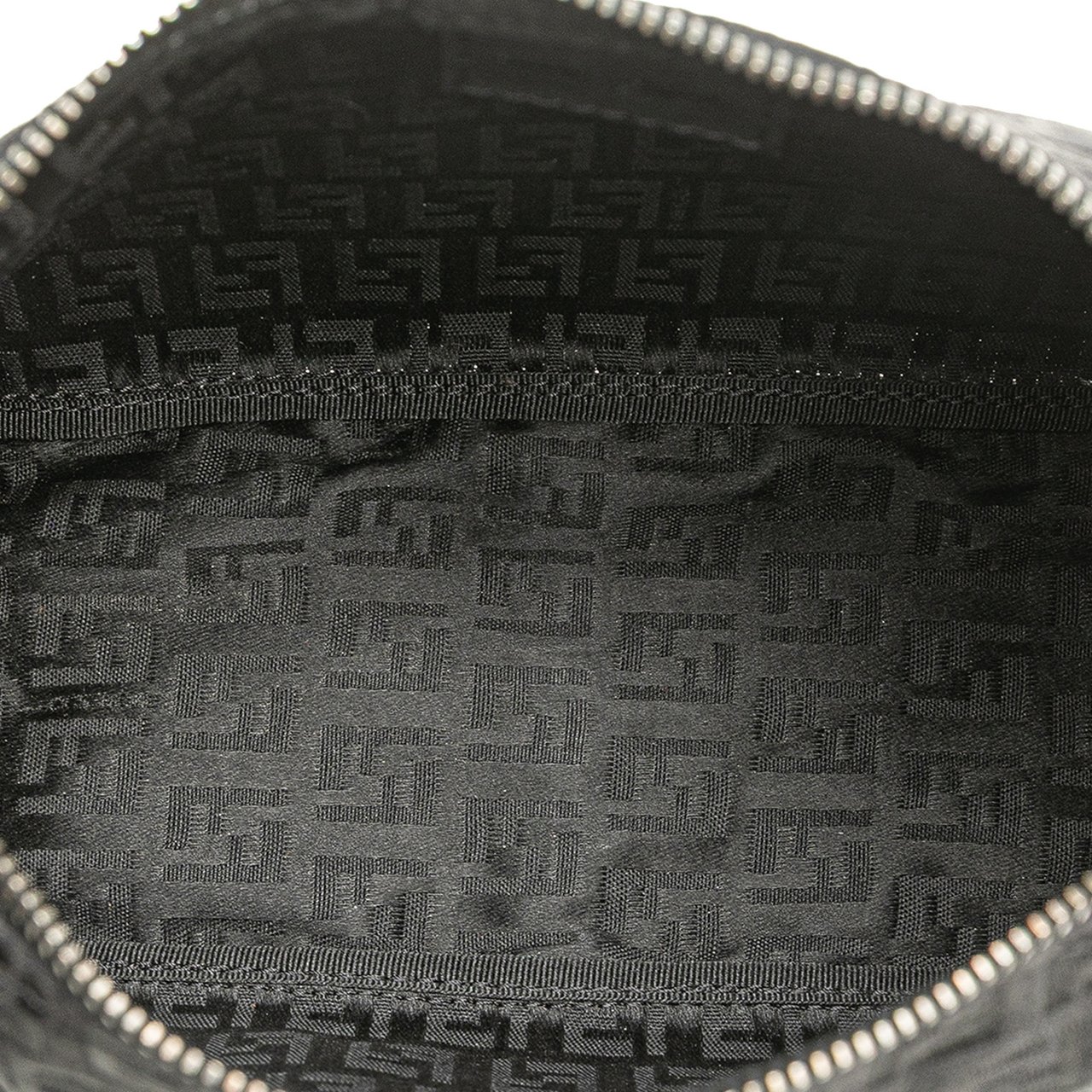 Fendi Zucchino Canvas Handbag Zwart