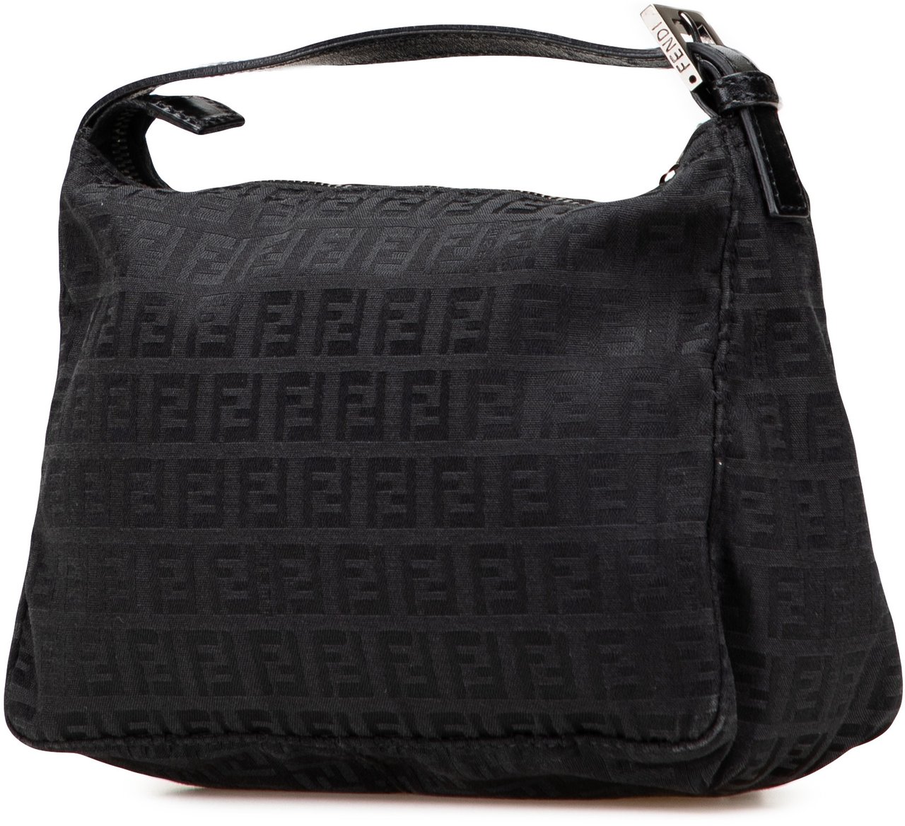 Fendi Zucchino Canvas Handbag Zwart