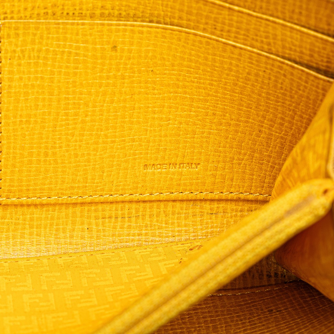 Fendi Zucca Coated Canvas Zip Around Long Wallet Bruin