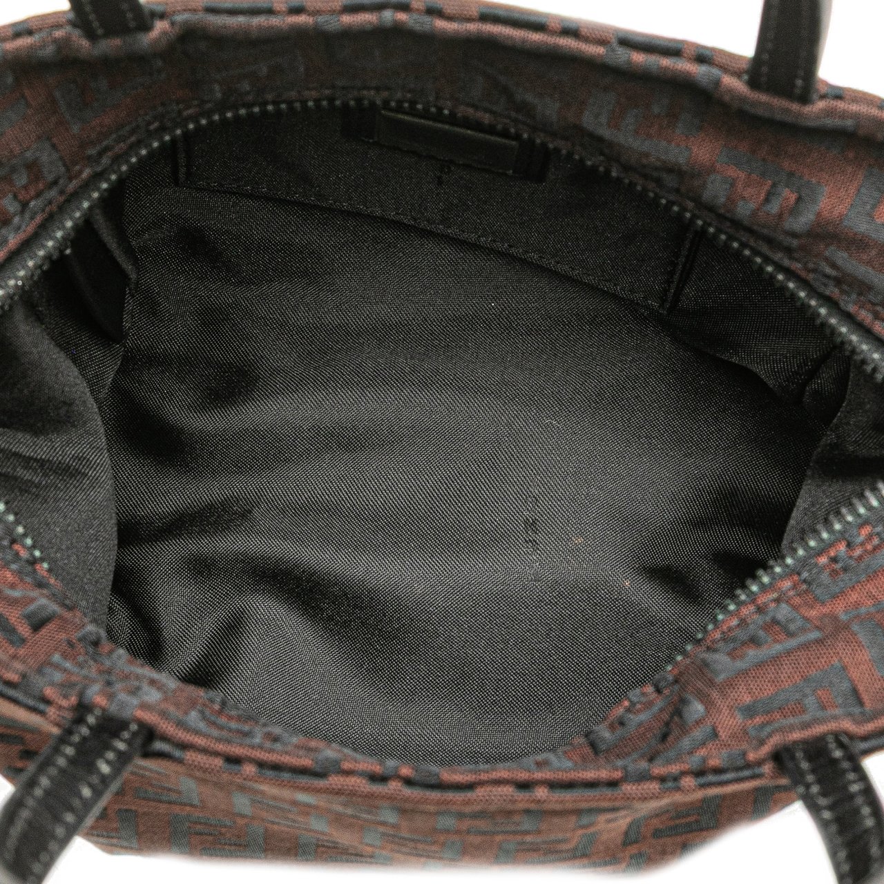 Fendi Mini Zucchino Canvas Handbag Bruin