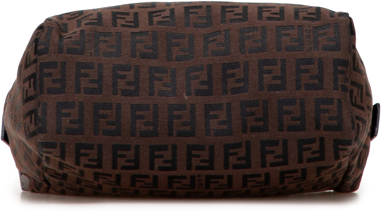 Fendi Mini Zucchino Canvas Handbag Bruin
