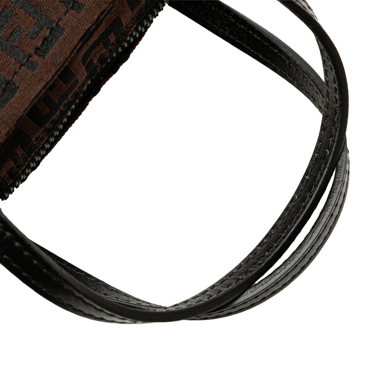 Fendi Mini Zucchino Canvas Handbag Bruin