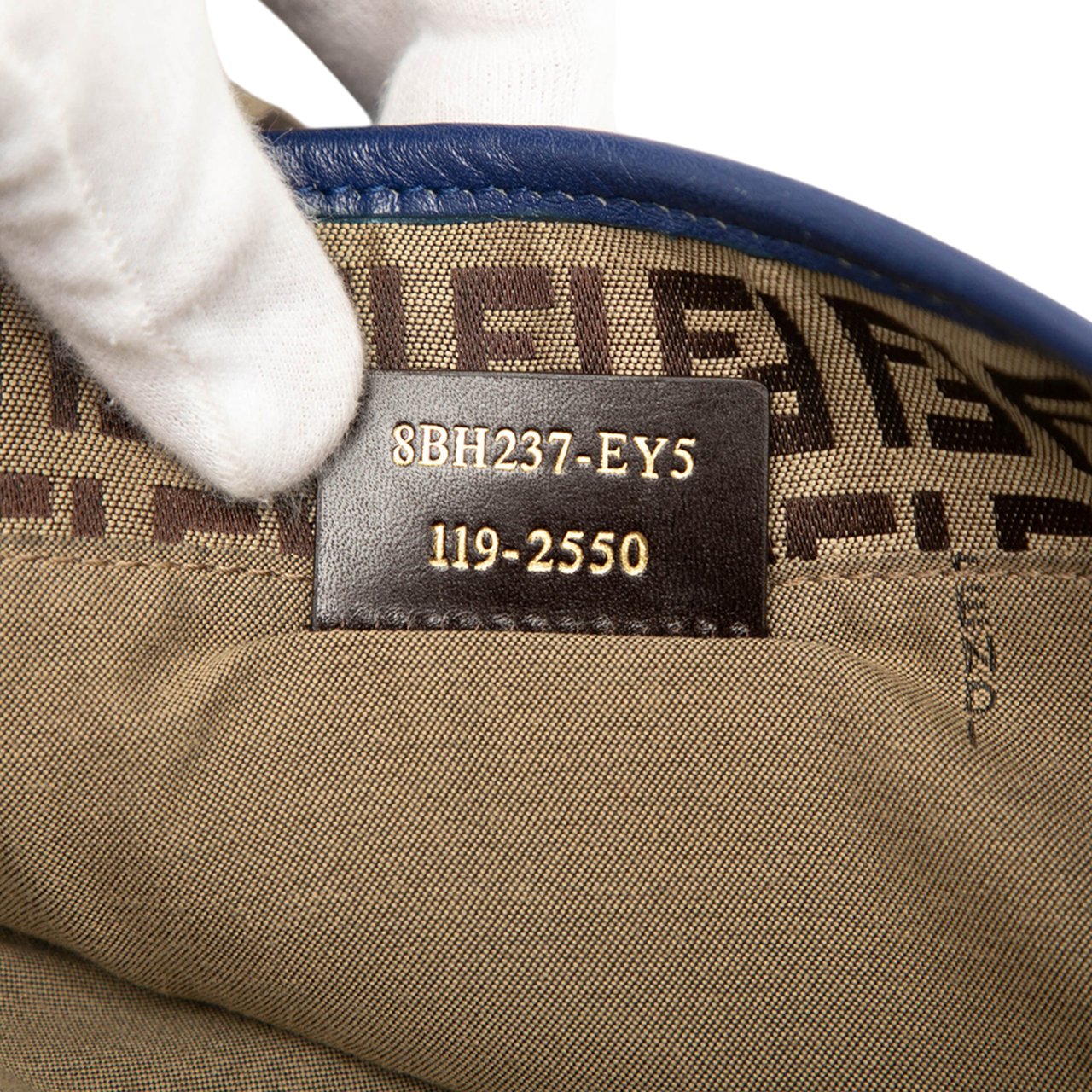 Fendi Zucchino Canvas Handbag Bruin