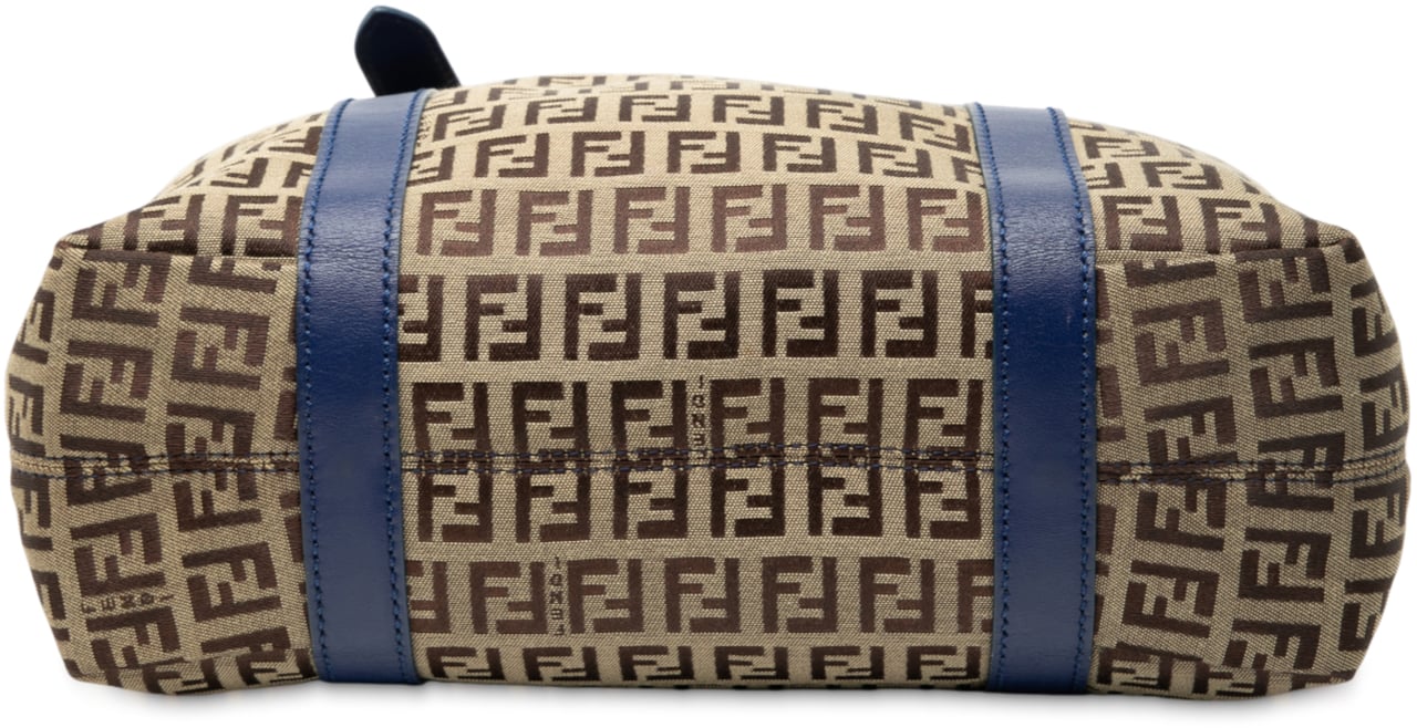 Fendi Zucchino Canvas Handbag Bruin