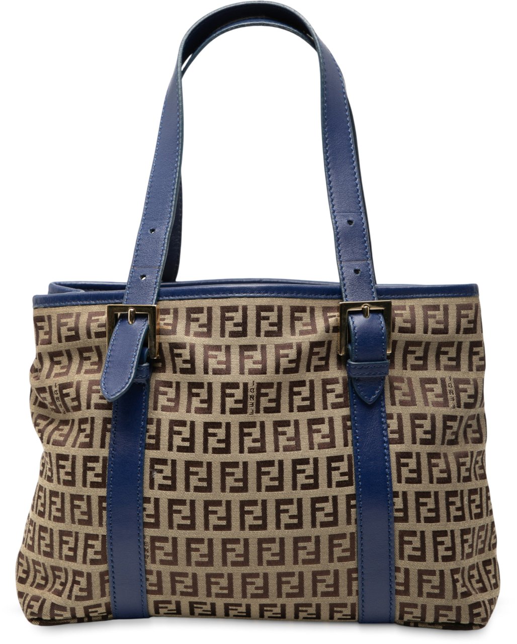 Fendi Zucchino Canvas Handbag Bruin