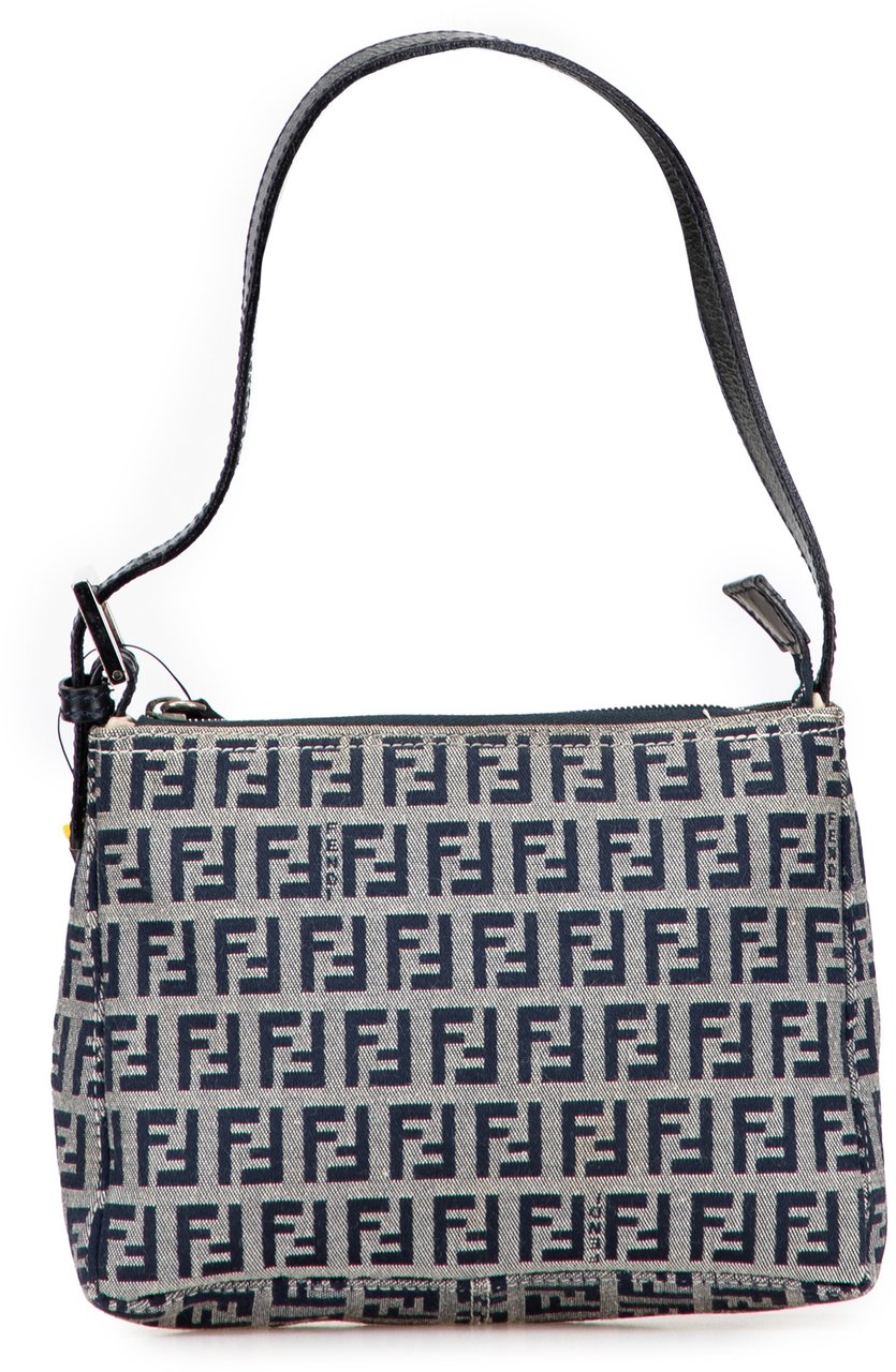 Fendi Zucchino Canvas Pochette Grijs