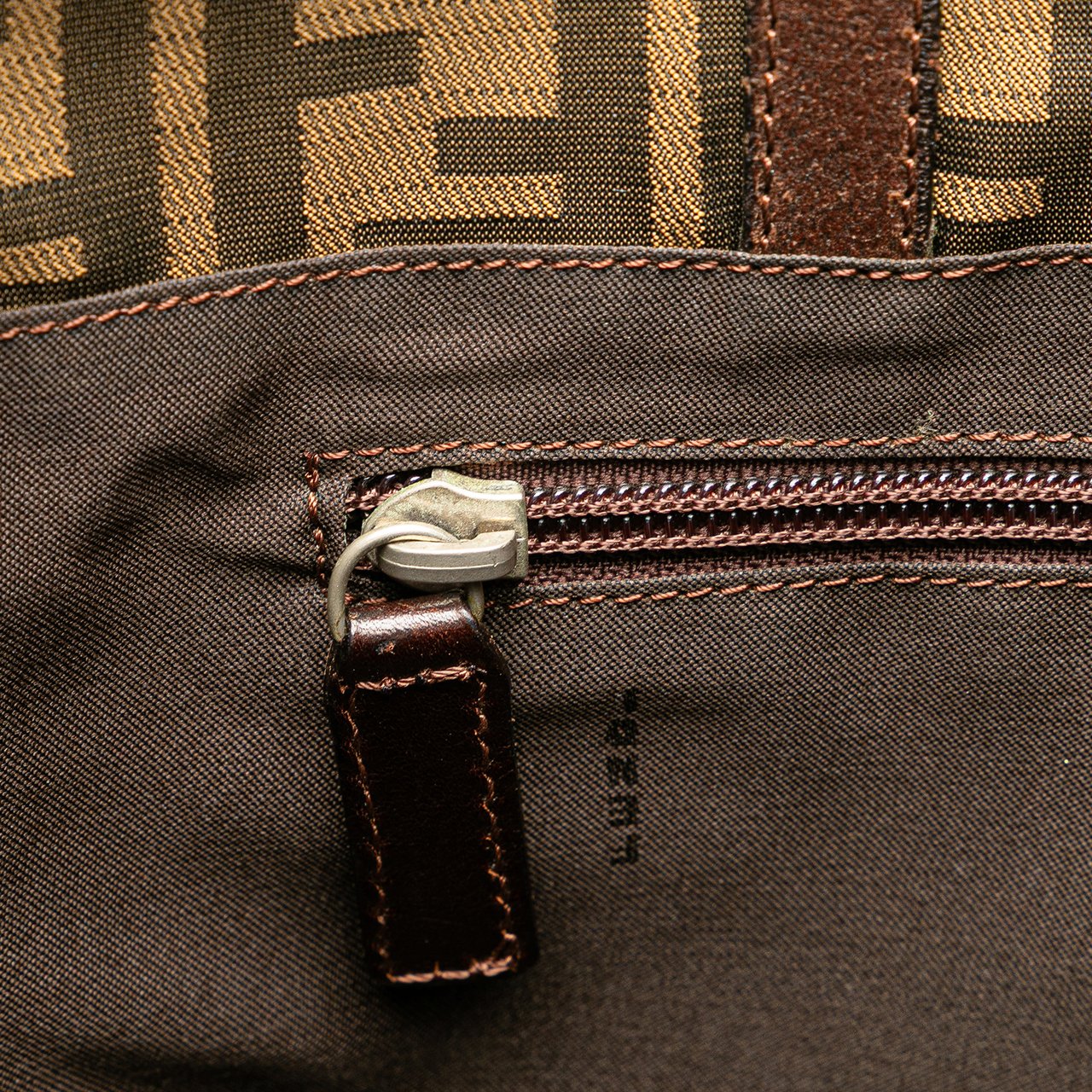 Fendi Zucca Canvas Tote Bruin