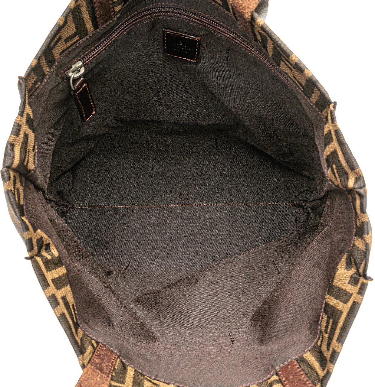 Fendi Zucca Canvas Tote Bruin