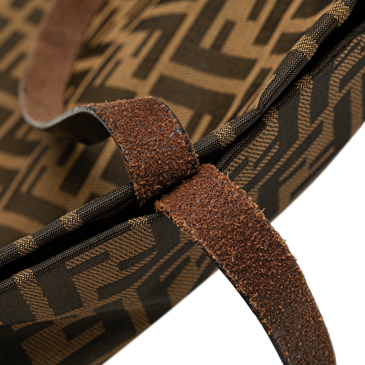Fendi Zucca Canvas Tote Bruin
