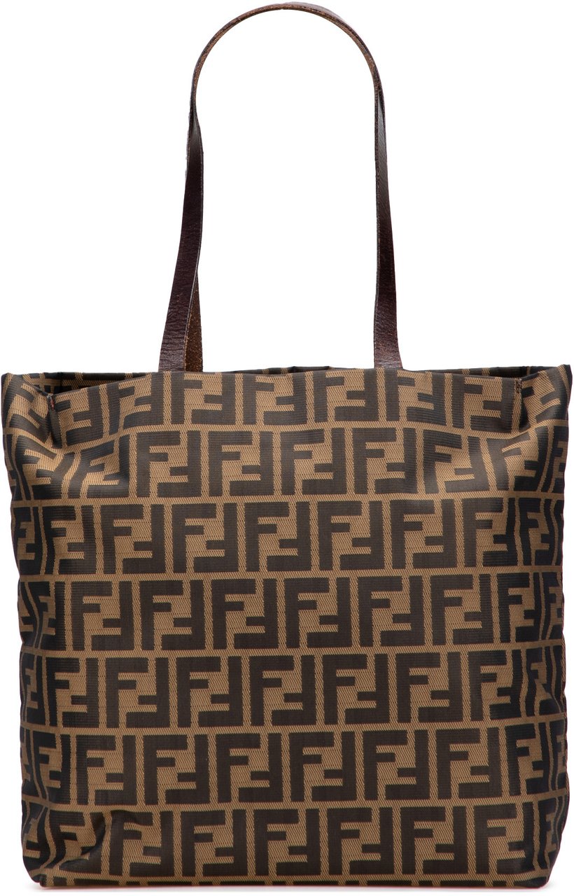 Fendi Zucca Canvas Tote Bruin