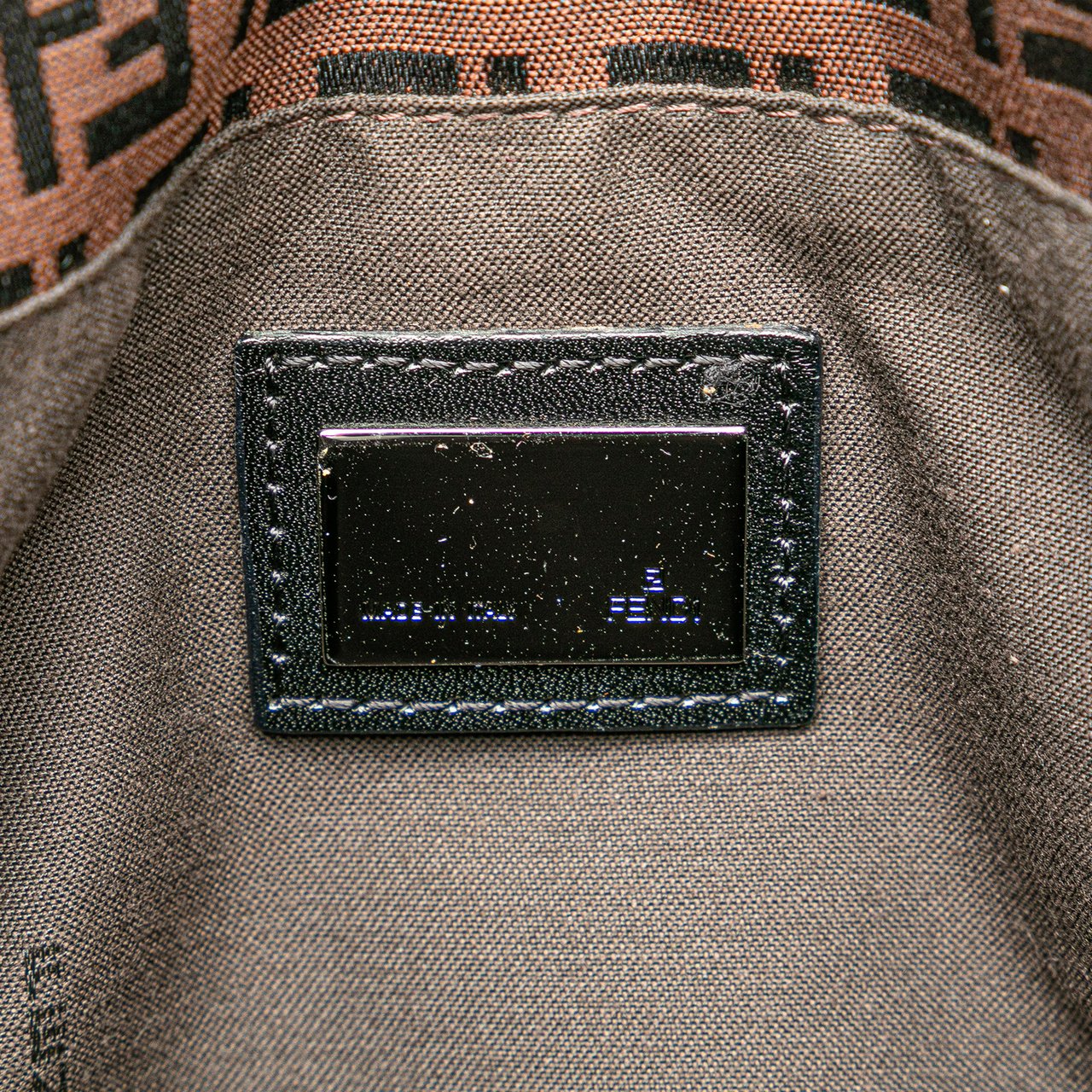 Fendi Zucchino Canvas Tote Bruin