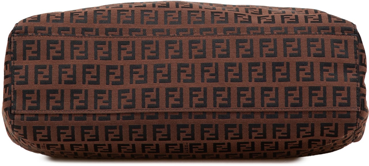 Fendi Zucchino Canvas Tote Bruin