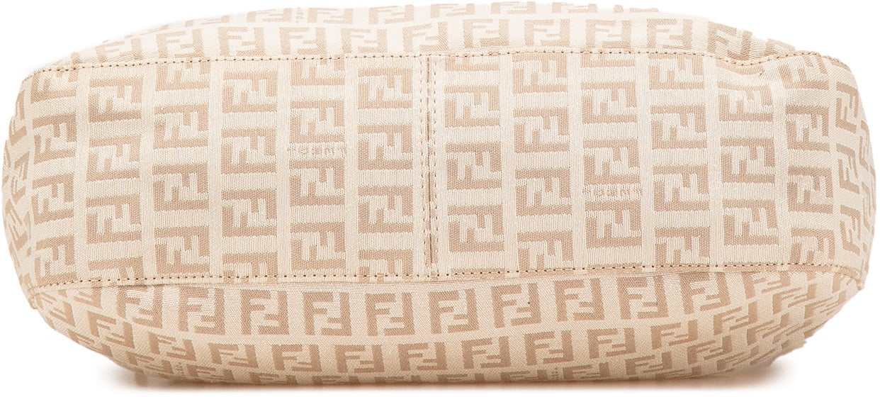 Fendi Zucchino Canvas Shoulder Bag Bruin