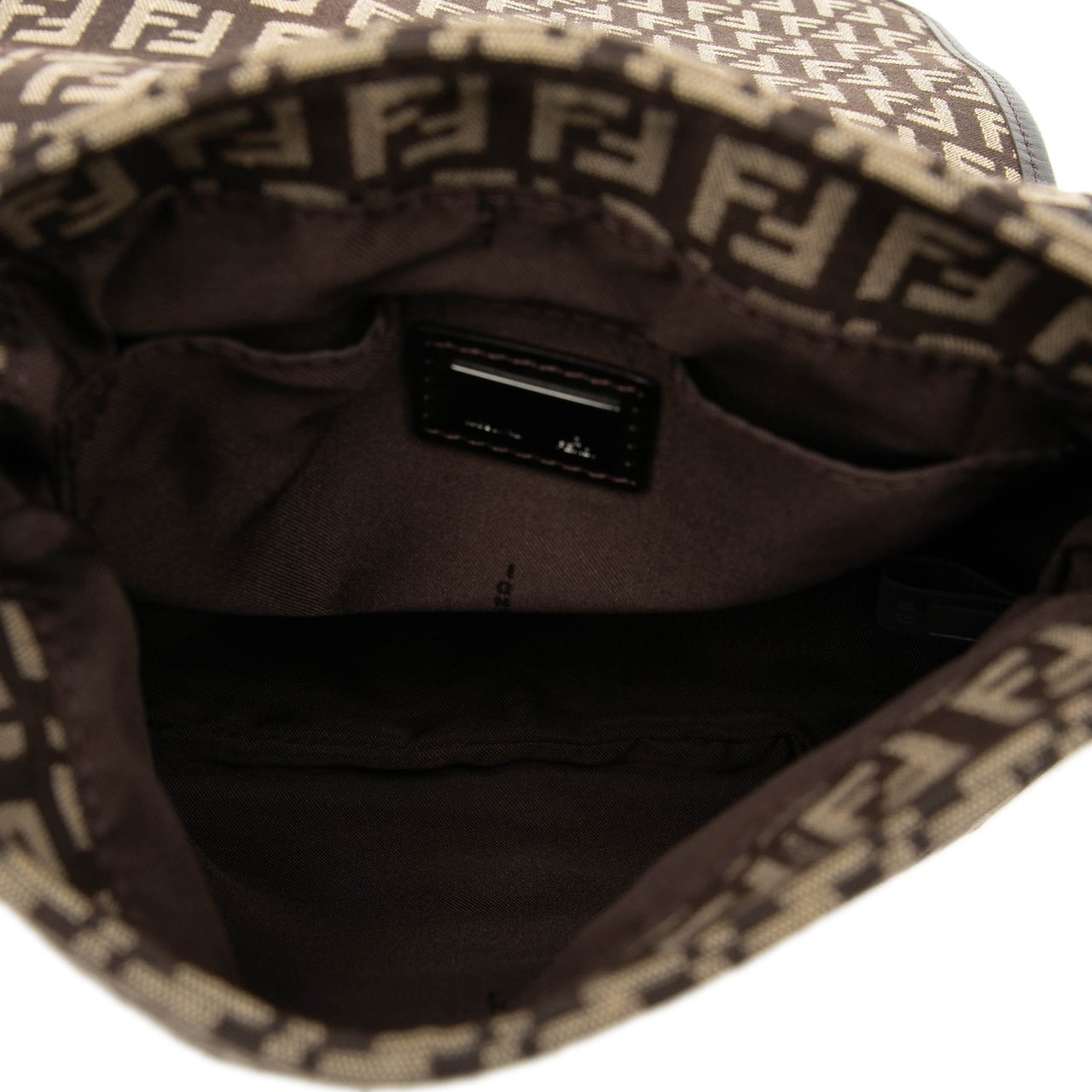 Fendi Zucchino Canvas Crossbody Bruin