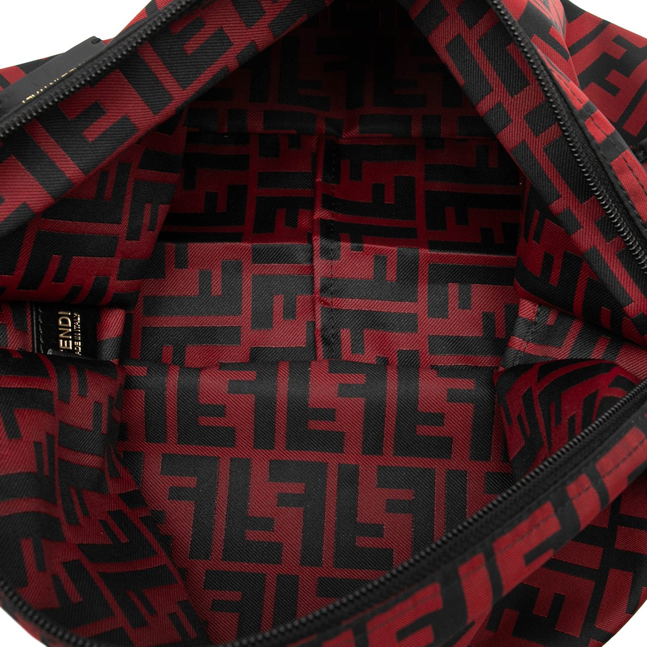 Fendi Zucca Nylon Crossbody Rood