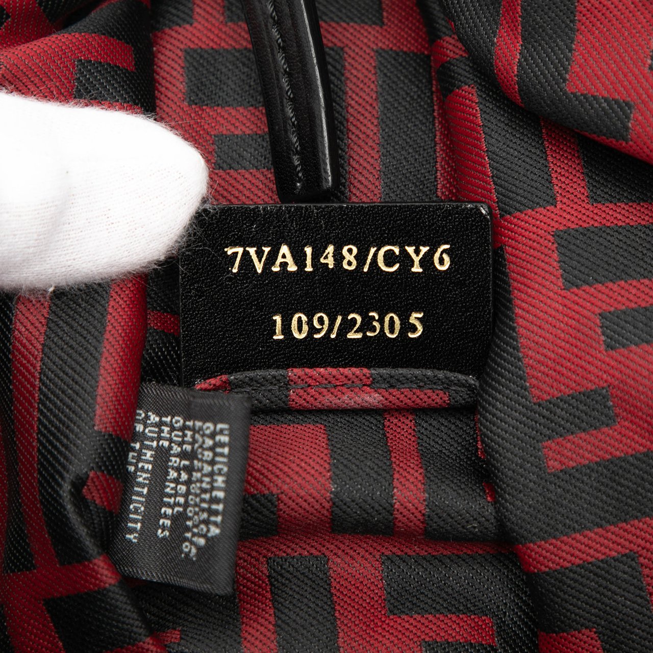 Fendi Zucca Nylon Crossbody Rood