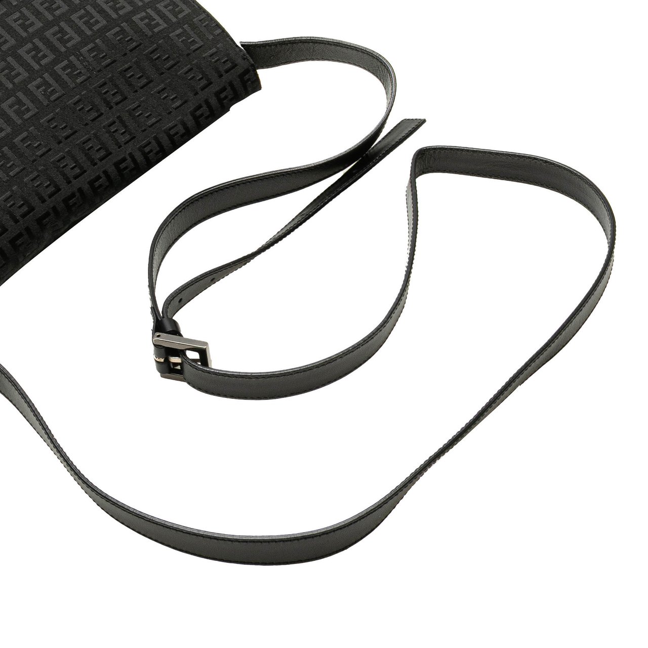 Fendi Zucchino Canvas Crossbody Zwart