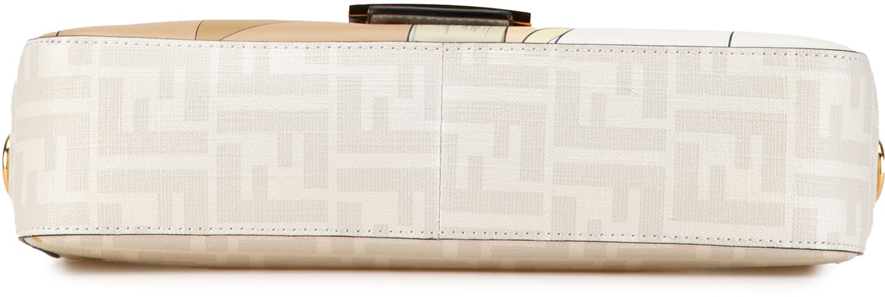 Fendi Zucca Graphic Print Coated Canvas Bikini Girls Baguette Satchel Wit