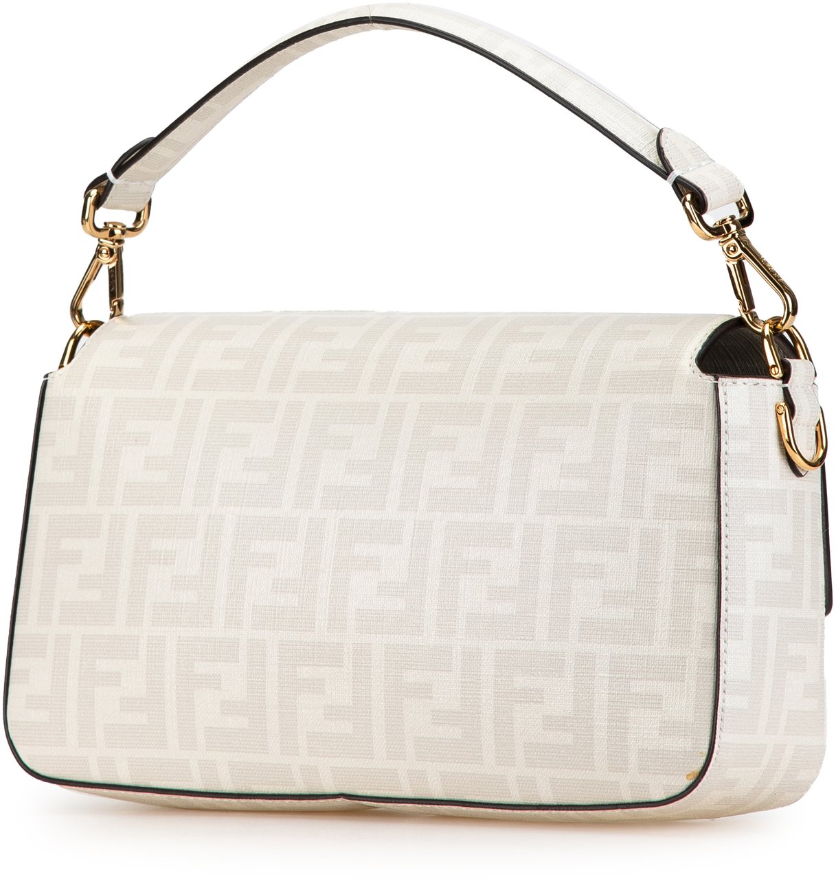 Fendi Zucca Graphic Print Coated Canvas Bikini Girls Baguette Satchel Wit