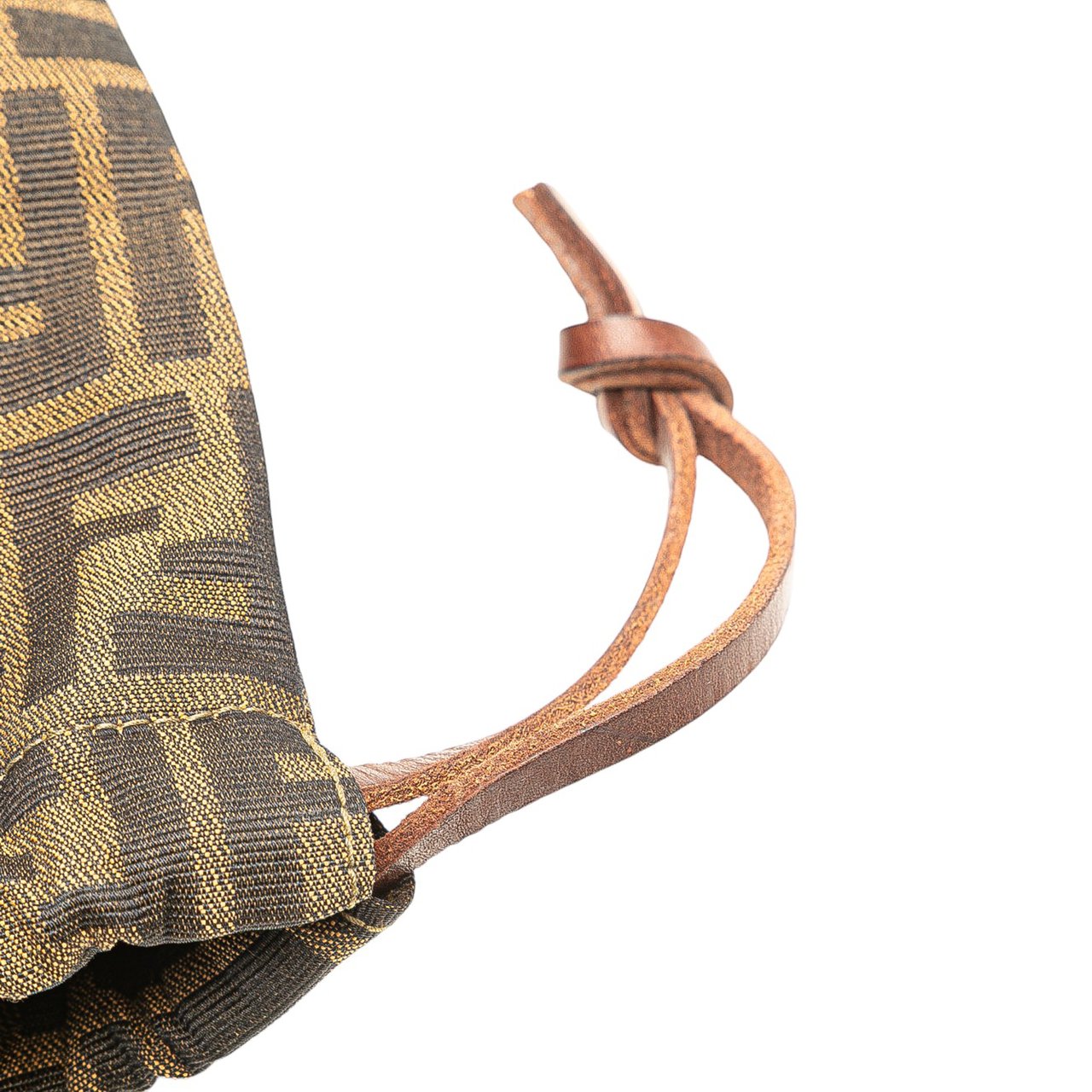 Fendi Zucca Canvas Drawstring Pouch Bruin