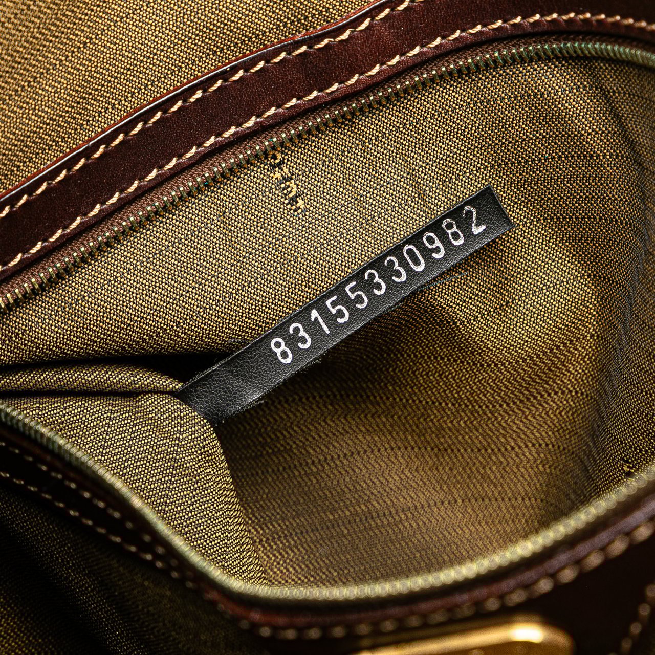 Fendi Zucca Canvas Drawstring Pouch Bruin