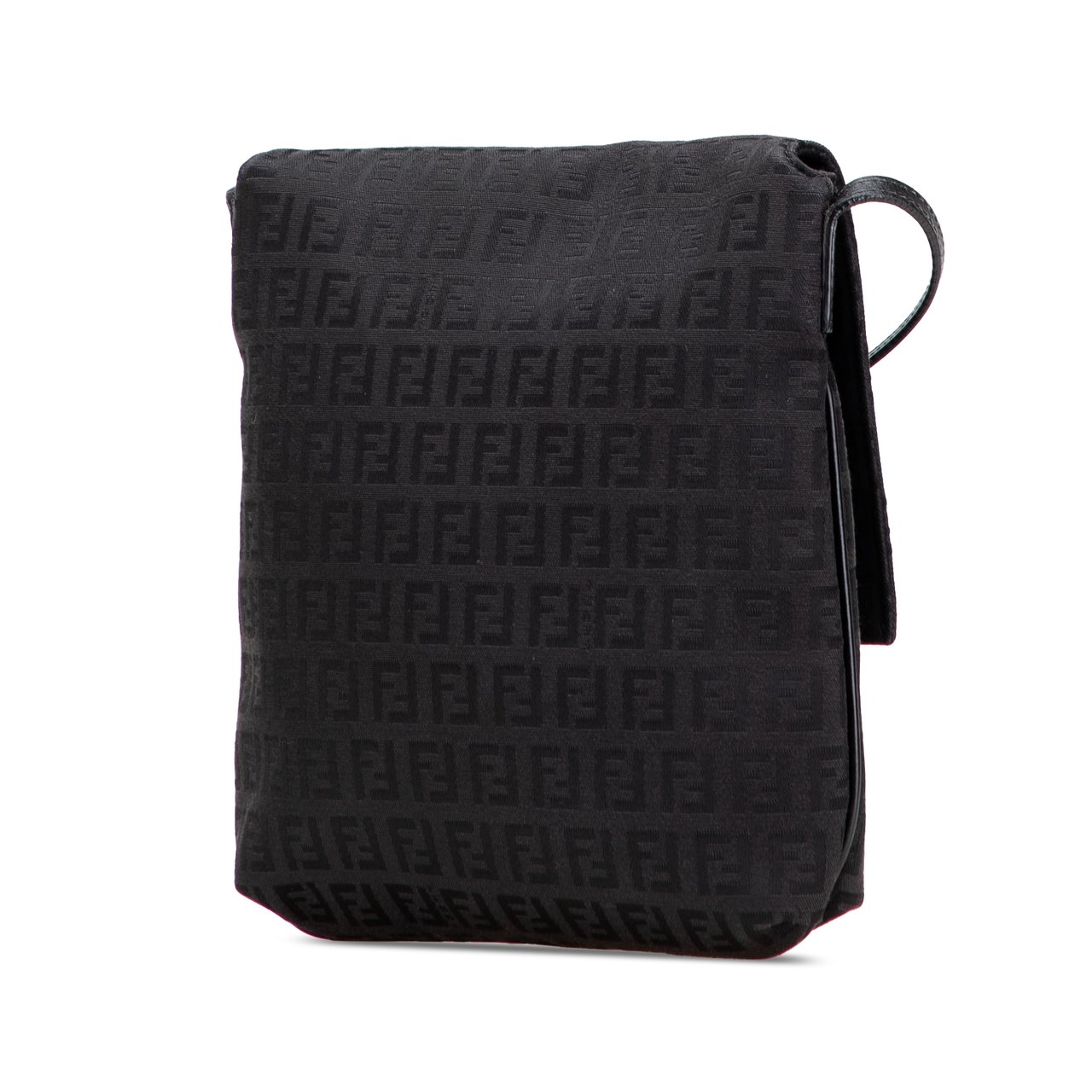 Fendi Zucchino Canvas Crossbody Zwart
