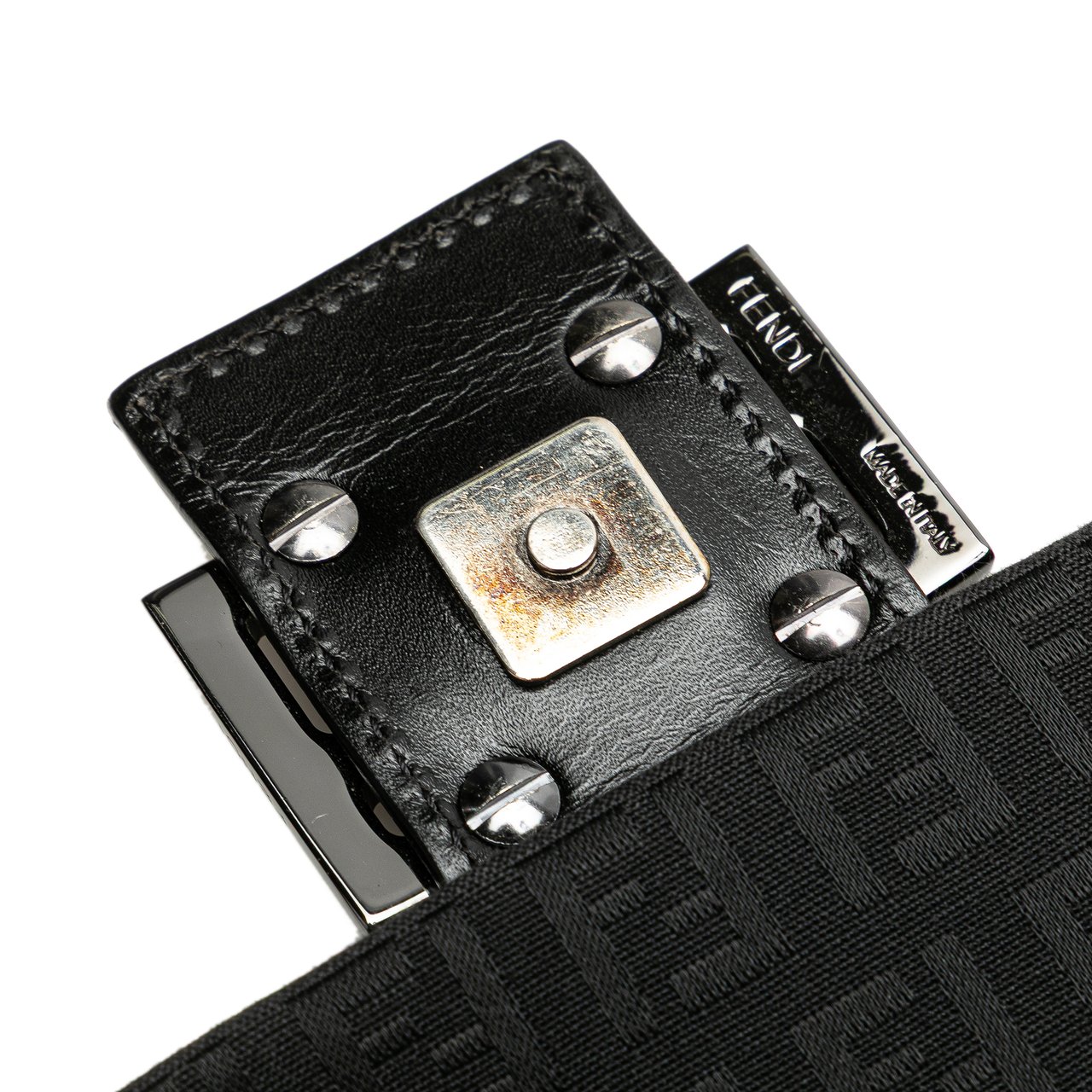 Fendi Zucchino Canvas Crossbody Zwart