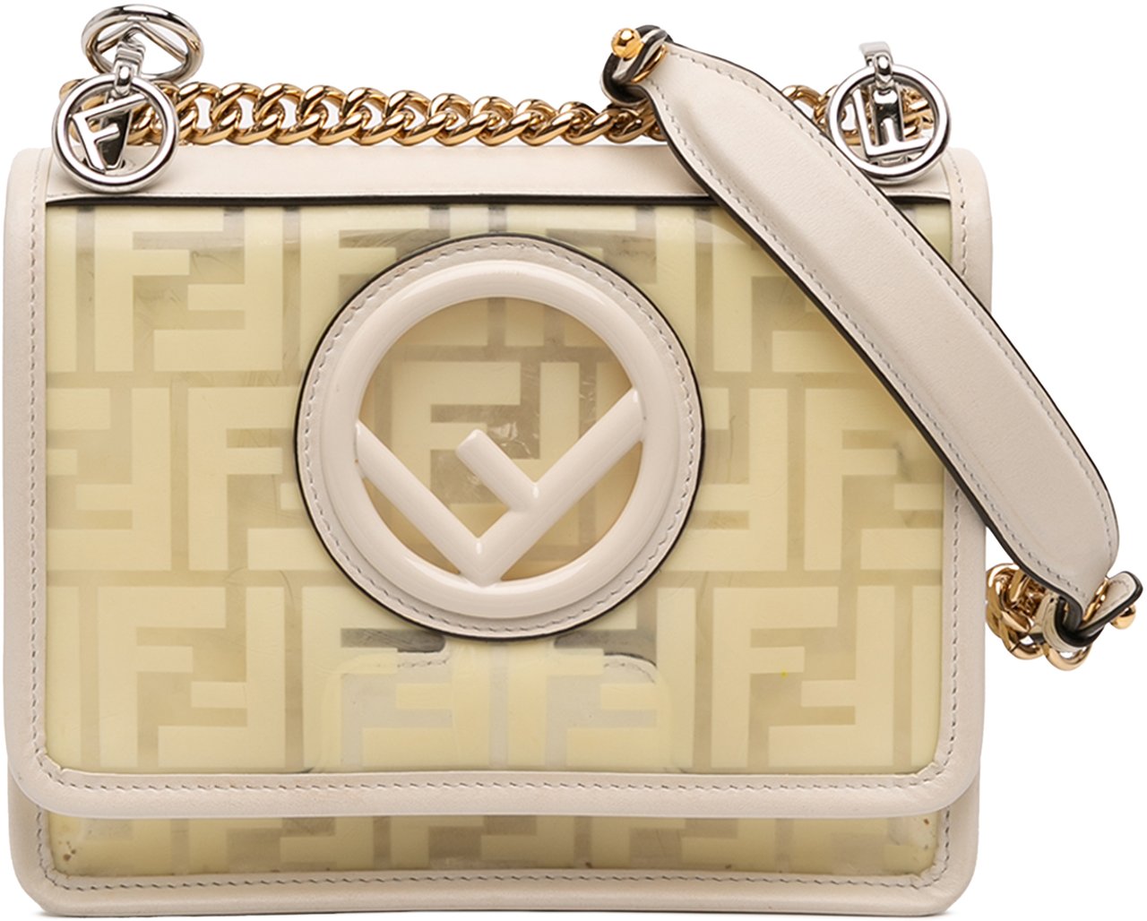 Fendi Small Zucca PVC Kan I F Crossbody Wit