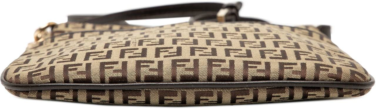 Fendi Zucchino Canvas Forever Crossbody Bruin