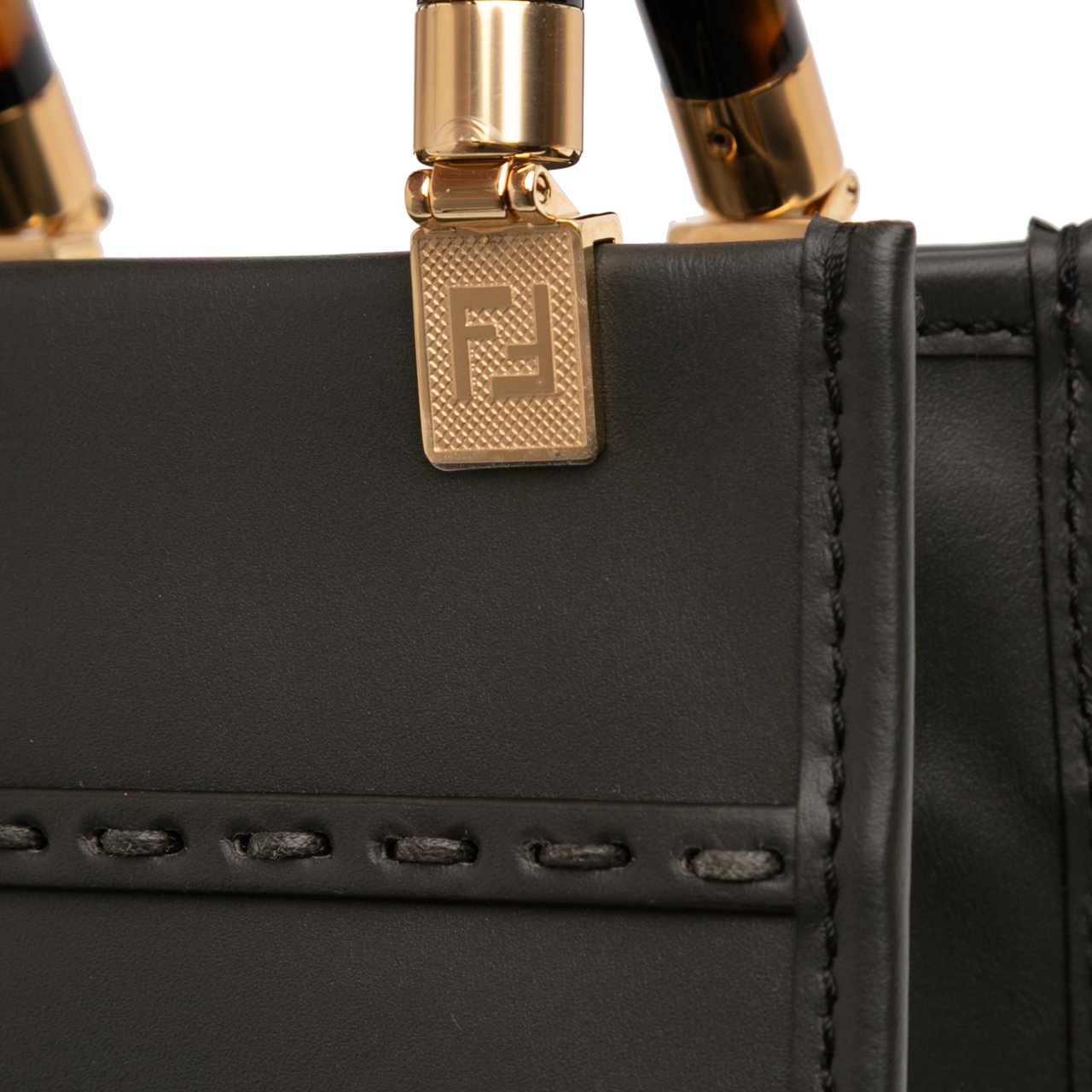 Fendi Mini Sunshine Shopper Tote Zwart