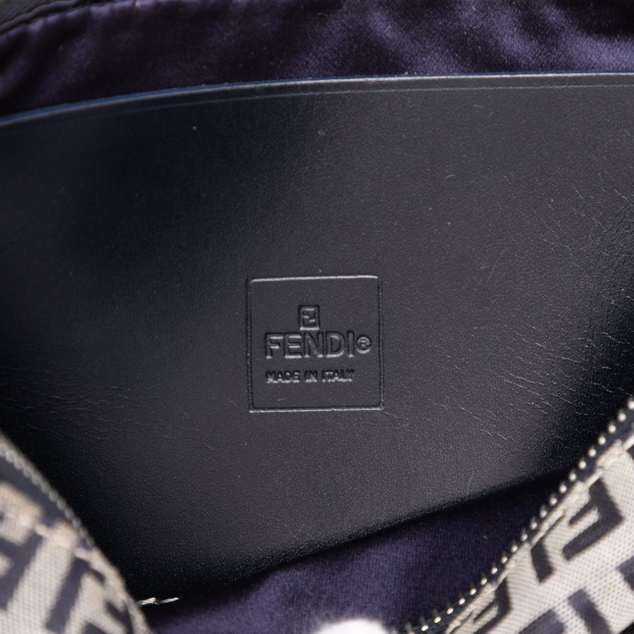 Fendi Zucchino Canvas Crossbody Grijs