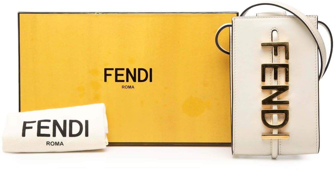 Fendi Leather Fendigraphy Phone Pouch Wit