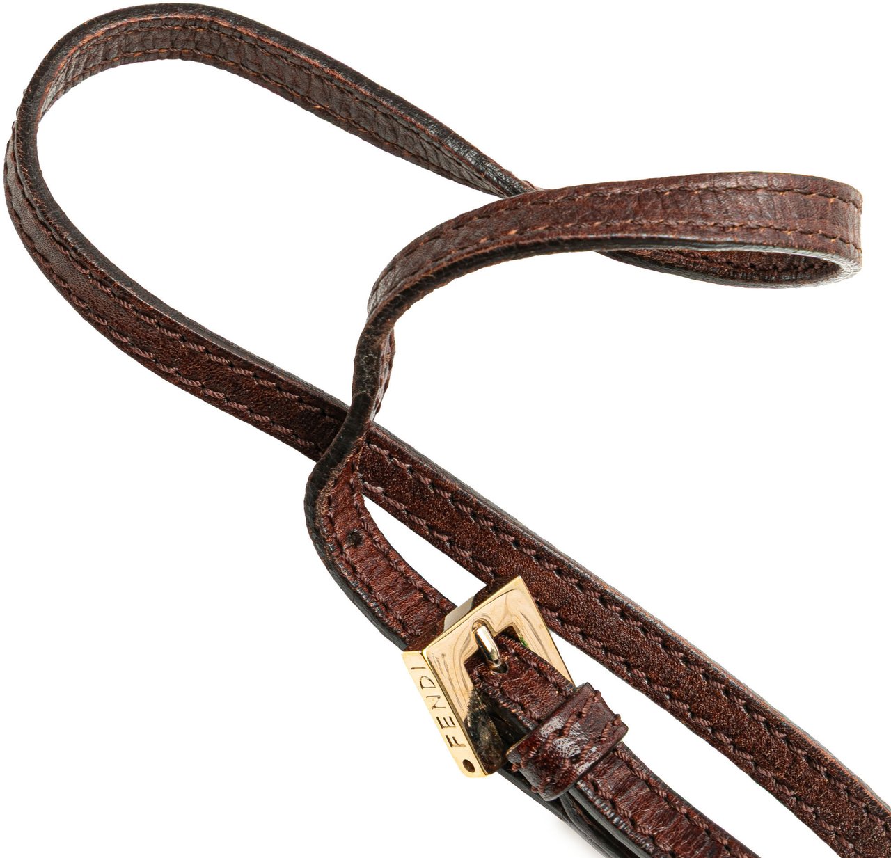 Fendi Zucchino Canvas Crossbody Bruin