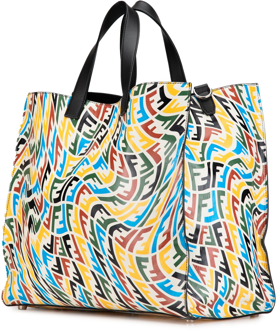 Fendi Sarah Coleman Leather Vertigo Shopper Tote Wit