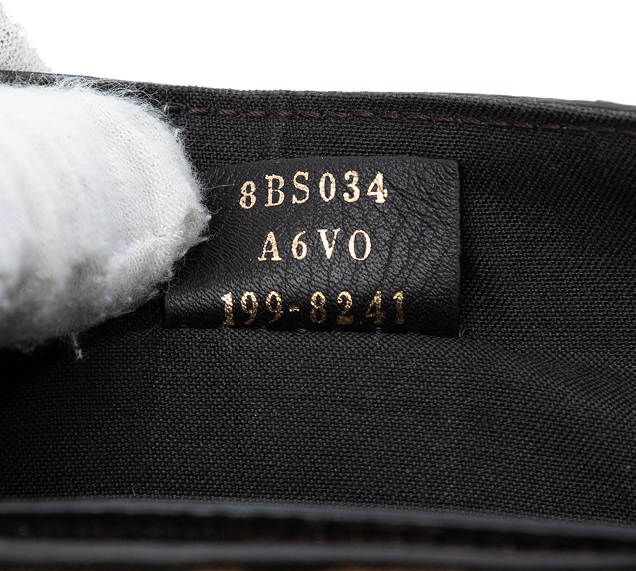 Fendi Mini Zucca Glazed Fabric Cage Baguette Satchel Bruin