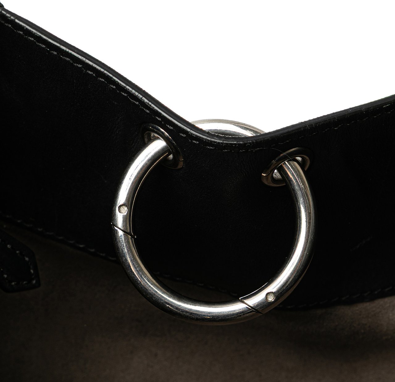 Fendi Medium Leather Runaway Satchel Zwart