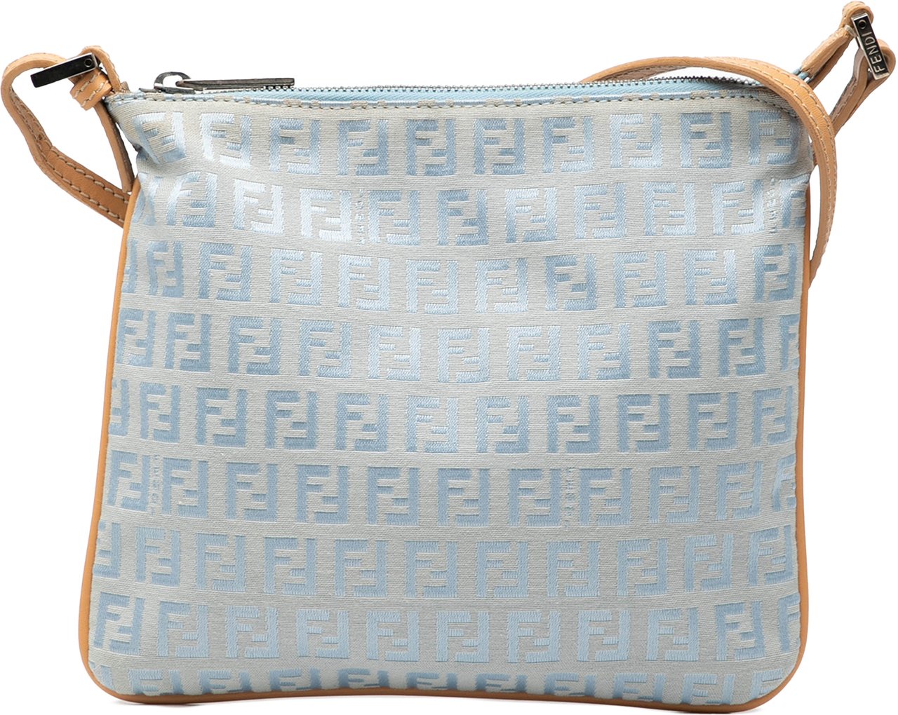 Fendi Zucchino Canvas Crossbody Blauw