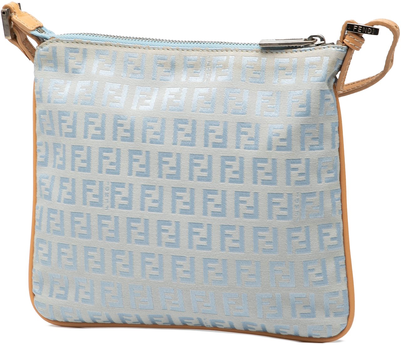 Fendi Zucchino Canvas Crossbody Blauw