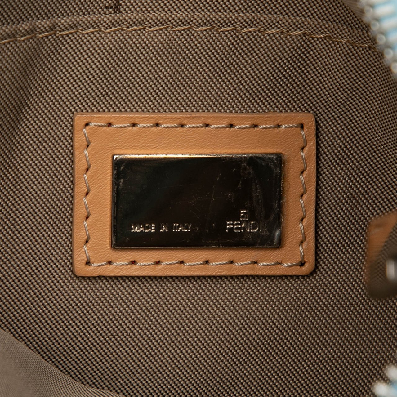 Fendi Zucchino Canvas Crossbody Blauw