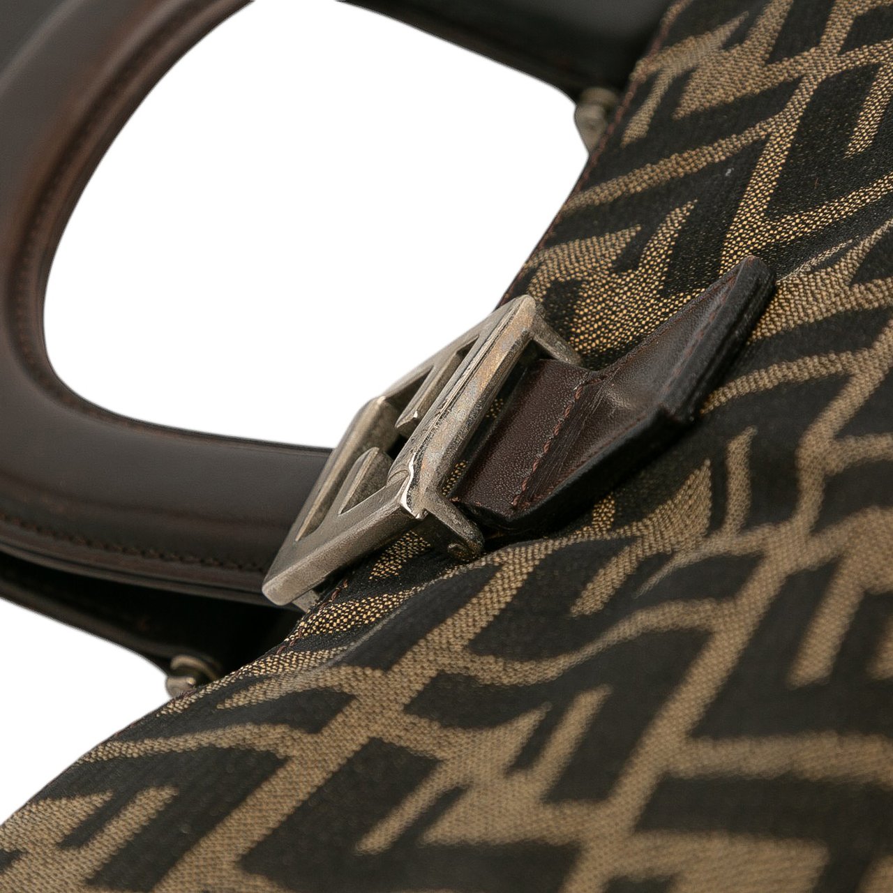 Fendi Large Zucca Canvas Twins Tote Bruin