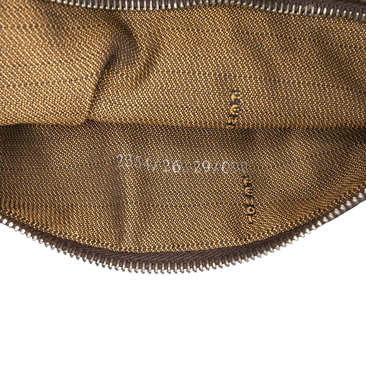 Fendi Large Zucca Canvas Twins Tote Bruin