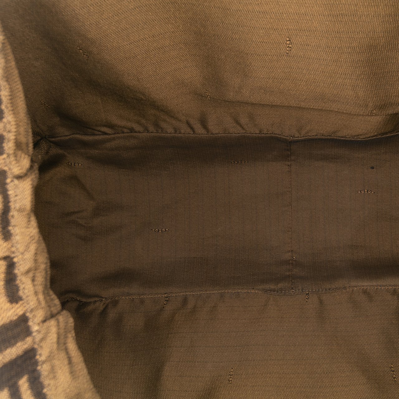 Fendi Large Zucca Canvas Twins Tote Bruin