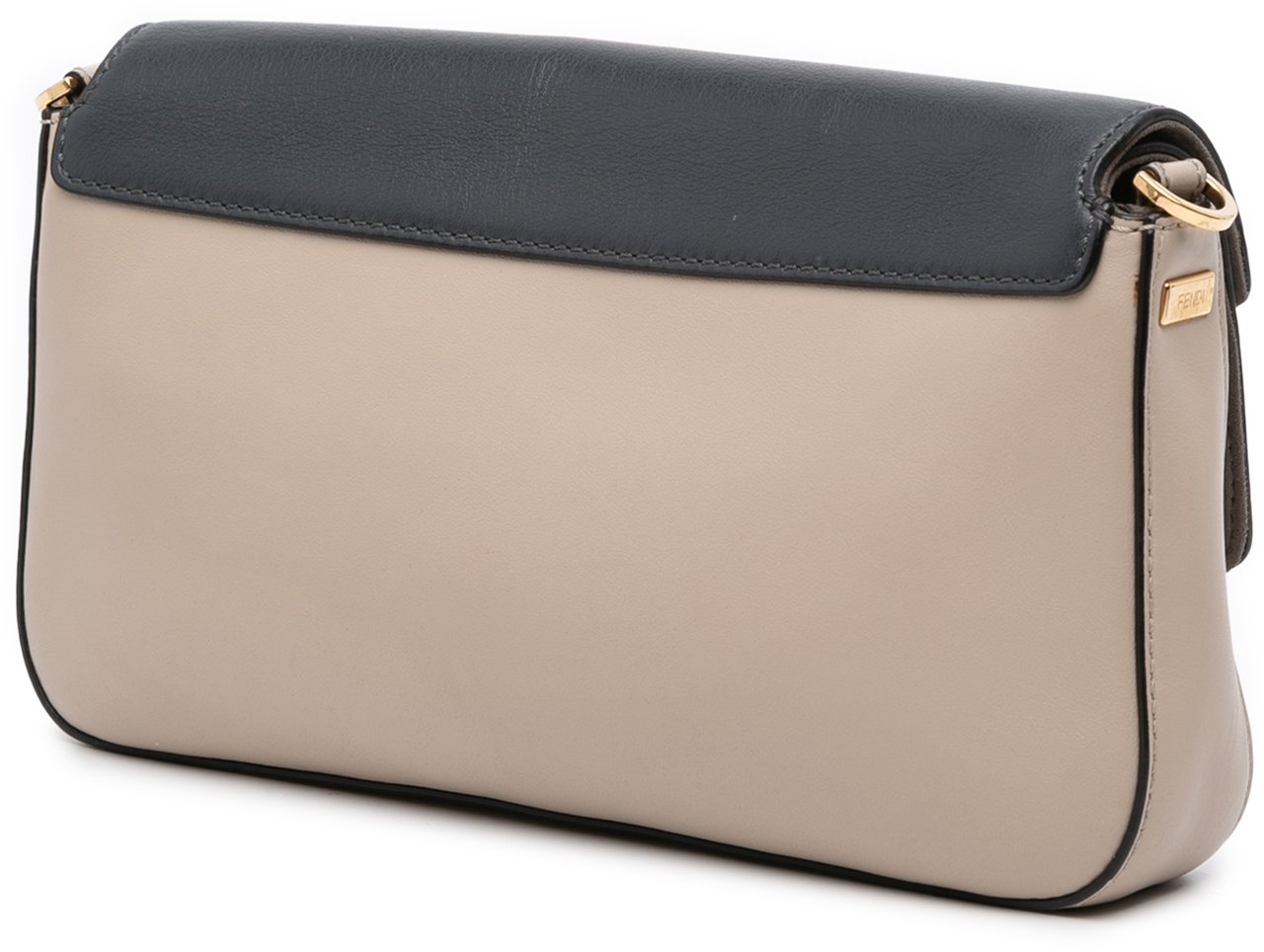 Fendi Medium Calfskin Flip Baguette Bruin