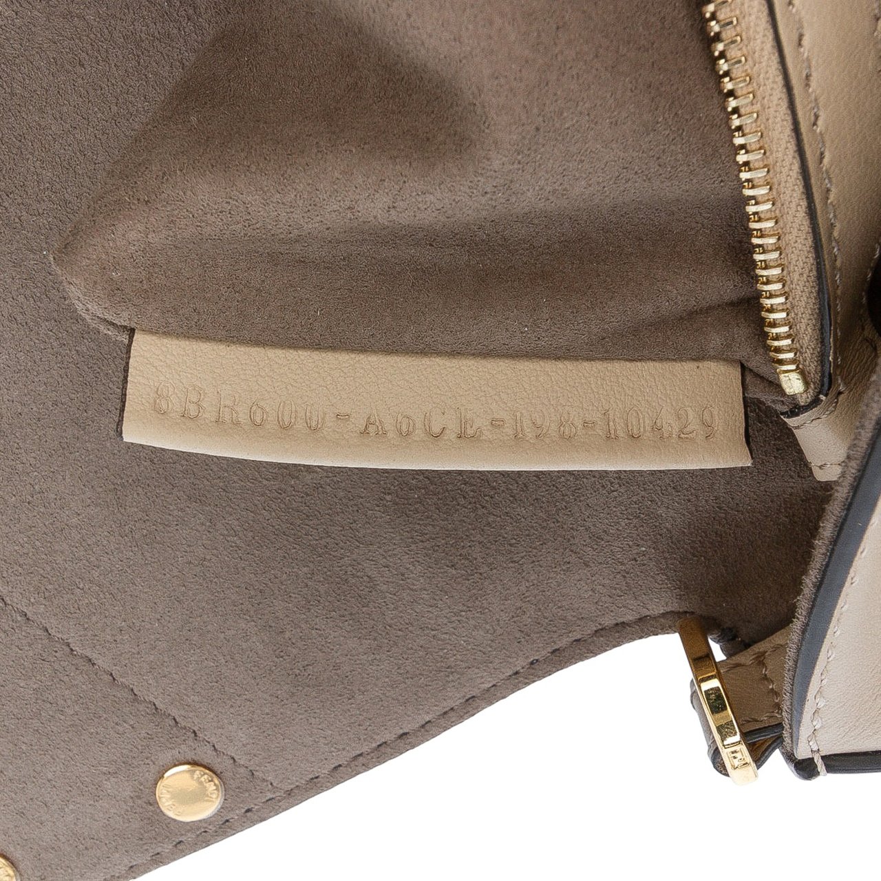 Fendi Medium Calfskin Flip Baguette Bruin