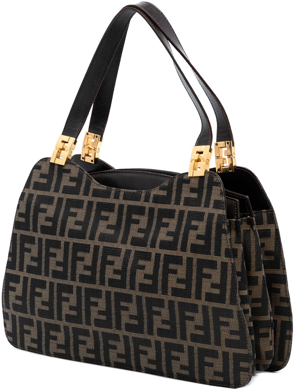 Fendi Zucca Canvas Handbag Bruin