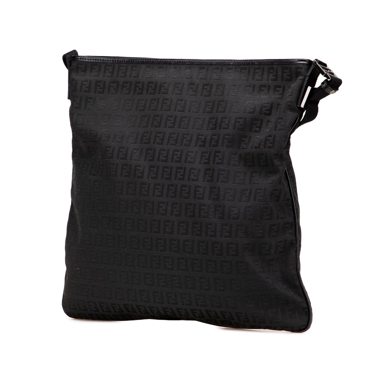 Fendi Zucchino Canvas Crossbody Zwart