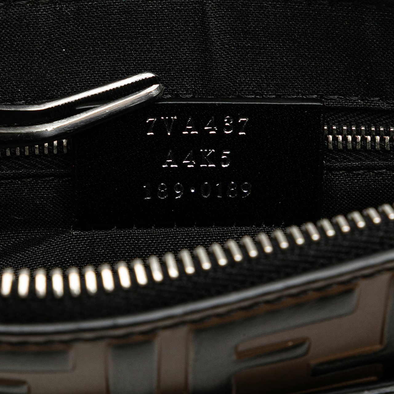 Fendi FF Embossed Leather 1974 Crossbody Bruin