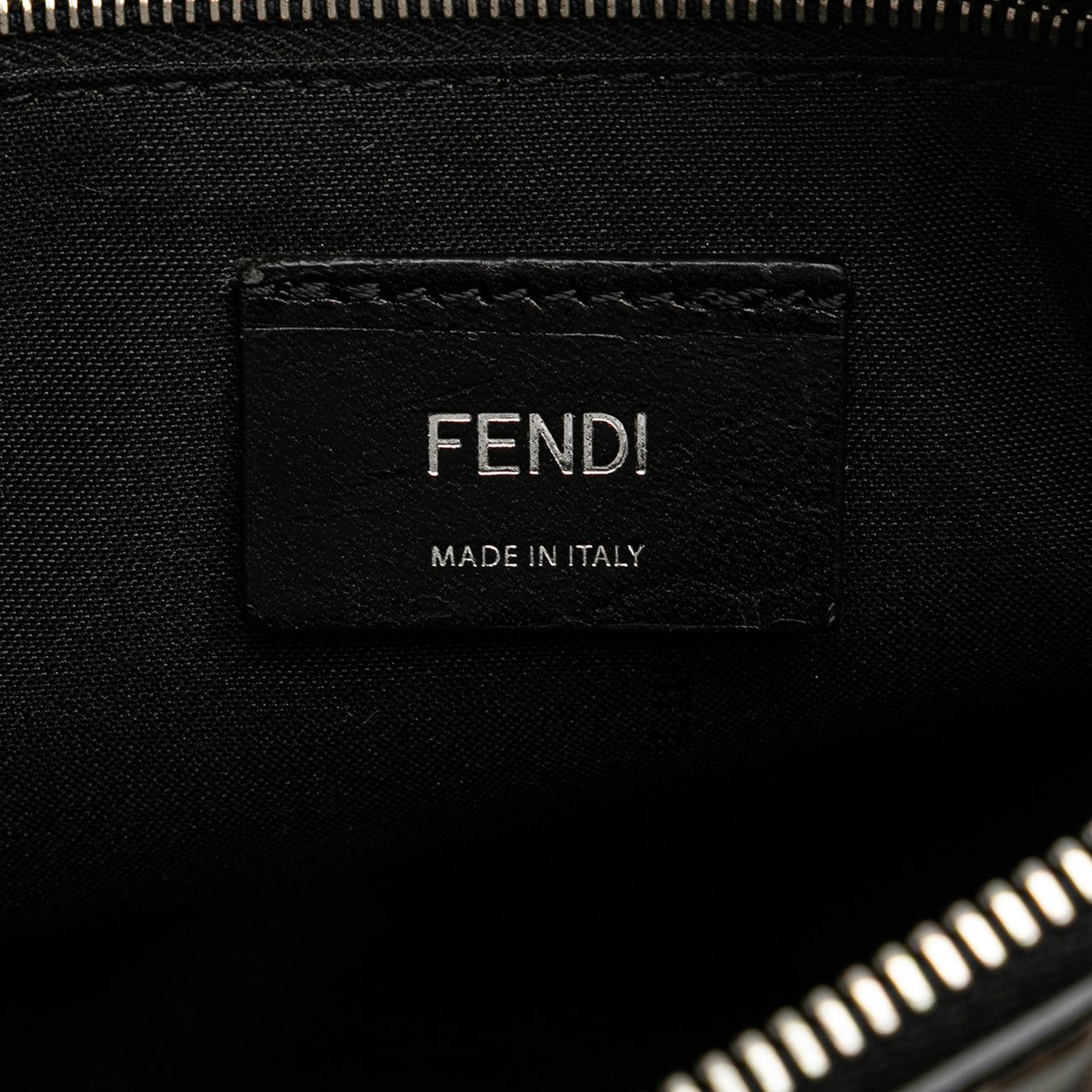 Fendi FF Embossed Leather 1974 Crossbody Bruin
